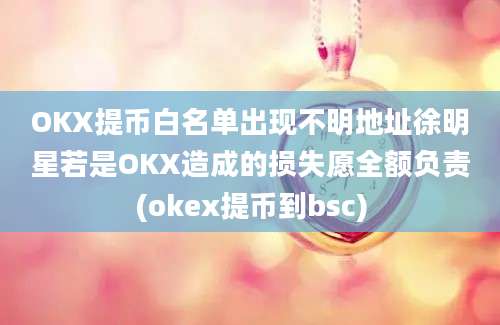 OKX提币白名单出现不明地址徐明星若是OKX造成的损失愿全额负责(okex提币到bsc)