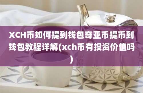 XCH币如何提到钱包奇亚币提币到钱包教程详解(xch币有投资价值吗)