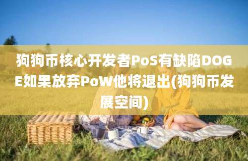 狗狗币核心开发者PoS有缺陷DOGE如果放弃PoW他将退出(狗狗币发展空间)