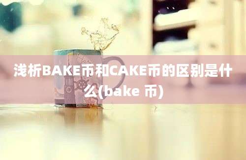 浅析BAKE币和CAKE币的区别是什么(bake 币)