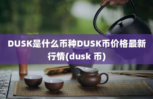 DUSK是什么币种DUSK币价格最新行情(dusk 币)