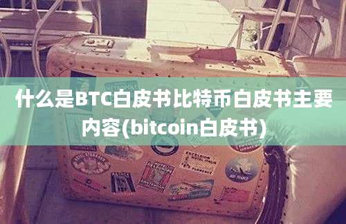 什么是BTC白皮书比特币白皮书主要内容(bitcoin白皮书)