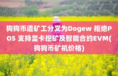 狗狗币遭矿工分叉为Dogew 拒绝POS 支持显卡挖矿及智能合约EVM(狗狗币矿机价格)