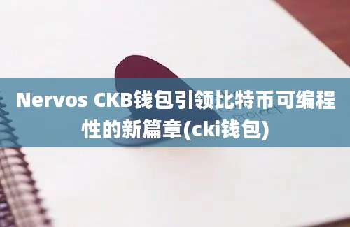 Nervos CKB钱包引领比特币可编程性的新篇章(cki钱包)