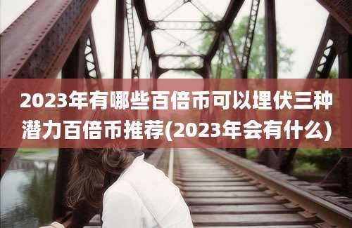 2023年有哪些百倍币可以埋伏三种潜力百倍币推荐(2023年会有什么)