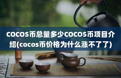 COCOS币总量多少COCOS币项目介绍(cocos币价格为什么涨不了了)