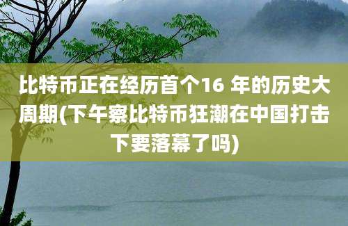 比特币正在经历首个16 年的历史大周期(下午察比特币狂潮在中国打击下要落幕了吗)