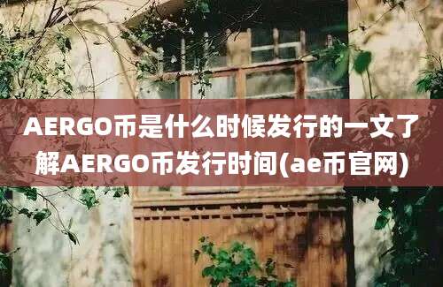 AERGO币是什么时候发行的一文了解AERGO币发行时间(ae币官网)