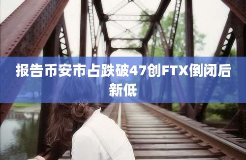 报告币安市占跌破47创FTX倒闭后新低