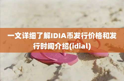 一文详细了解IDIA币发行价格和发行时间介绍(idial)