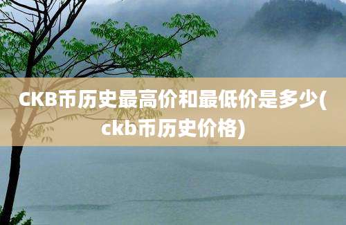 CKB币历史最高价和最低价是多少(ckb币历史价格)