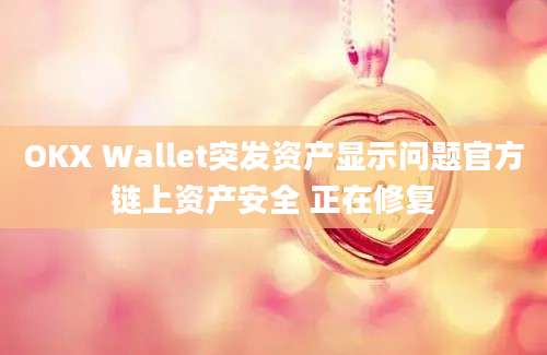 OKX Wallet突发资产显示问题官方链上资产安全 正在修复