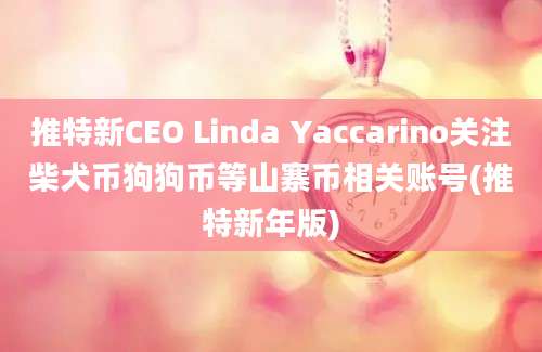 推特新CEO Linda Yaccarino关注柴犬币狗狗币等山寨币相关账号(推特新年版)