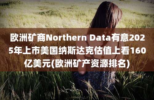 欧洲矿商Northern Data有意2025年上市美国纳斯达克估值上看160亿美元(欧洲矿产资源排名)