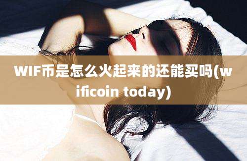 WIF币是怎么火起来的还能买吗(wificoin today)