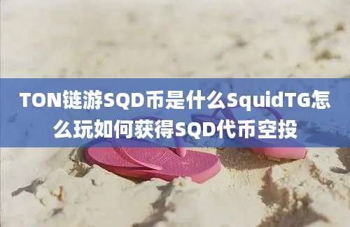 TON链游SQD币是什么SquidTG怎么玩如何获得SQD代币空投