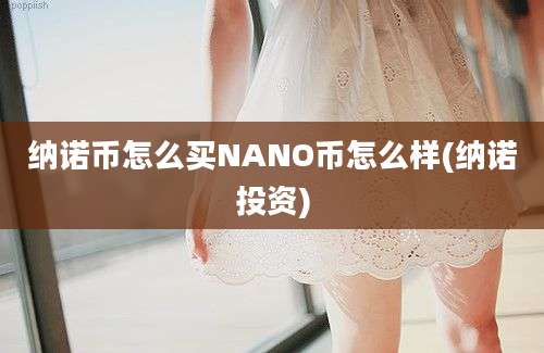 纳诺币怎么买NANO币怎么样(纳诺投资)