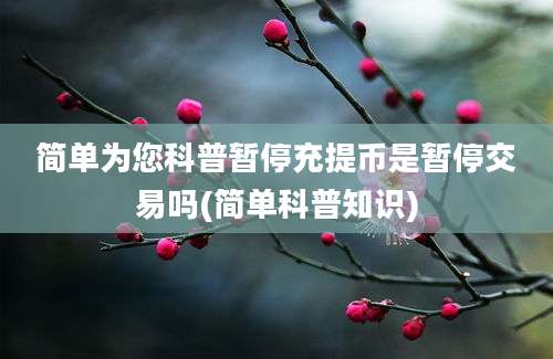 简单为您科普暂停充提币是暂停交易吗(简单科普知识)