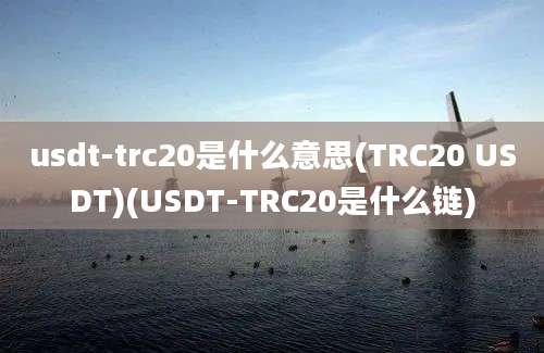 usdt-trc20是什么意思(TRC20 USDT)(USDT-TRC20是什么链)