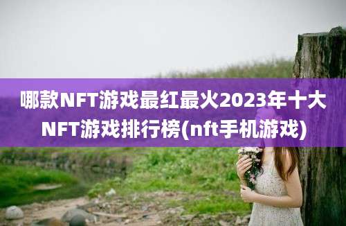 哪款NFT游戏最红最火2023年十大NFT游戏排行榜(nft手机游戏)