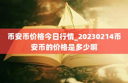 币安币价格今日行情_20230214币安币的价格是多少啊