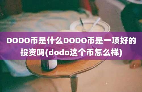 DODO币是什么DODO币是一项好的投资吗(dodo这个币怎么样)