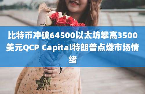 比特币冲破64500以太坊攀高3500美元QCP Capital特朗普点燃市场情绪