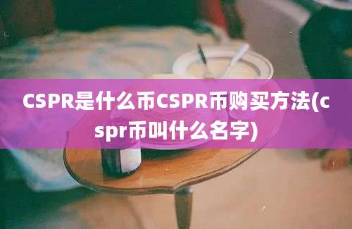 CSPR是什么币CSPR币购买方法(cspr币叫什么名字)