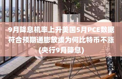 9月降息机率上升美国5月PCE数据符合预期通膨放缓为何比特币不涨(央行9月降息)