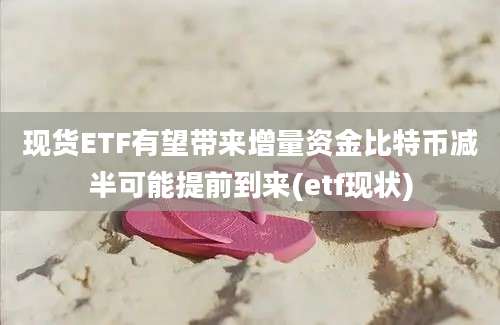 现货ETF有望带来增量资金比特币减半可能提前到来(etf现状)