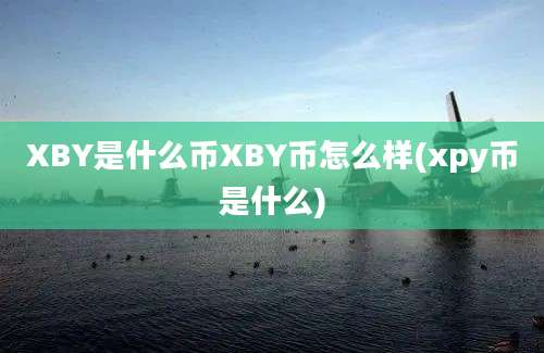 XBY是什么币XBY币怎么样(xpy币是什么)