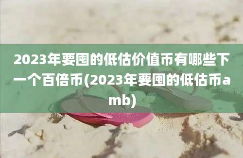 2023年要囤的低估价值币有哪些下一个百倍币(2023年要囤的低估币amb)