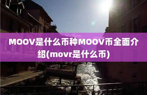 MOOV是什么币种MOOV币全面介绍(movr是什么币)