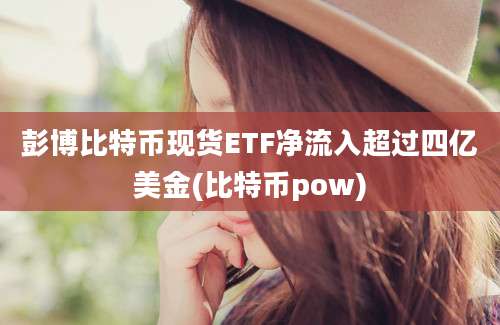 彭博比特币现货ETF净流入超过四亿美金(比特币pow)