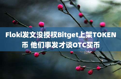 Floki发文没授权Bitget上架TOKEN币 他们事发才谈OTC买币