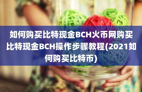 如何购买比特现金BCH火币网购买比特现金BCH操作步骤教程(2021如何购买比特币)