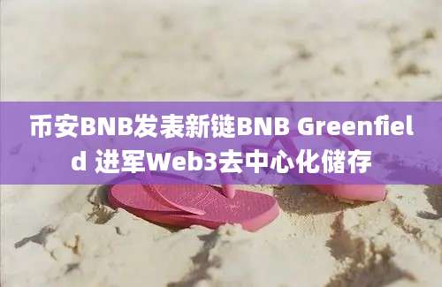 币安BNB发表新链BNB Greenfield 进军Web3去中心化储存