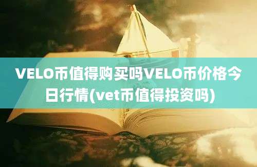 VELO币值得购买吗VELO币价格今日行情(vet币值得投资吗)