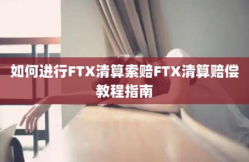 如何进行FTX清算索赔FTX清算赔偿教程指南