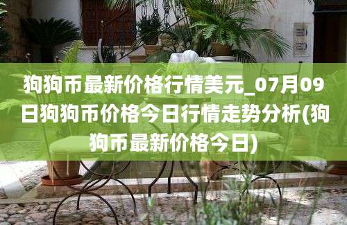 狗狗币最新价格行情美元_07月09日狗狗币价格今日行情走势分析(狗狗币最新价格今日)