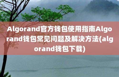 Algorand官方钱包使用指南Algorand钱包常见问题及解决方法(algorand钱包下载)