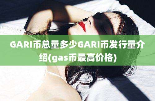 GARI币总量多少GARI币发行量介绍(gas币最高价格)