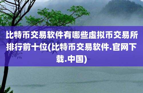 比特币交易软件有哪些虚拟币交易所排行前十位(比特币交易软件.官网下载.中国)