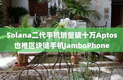 Solana二代手机销量破十万Aptos也推区块链手机JamboPhone