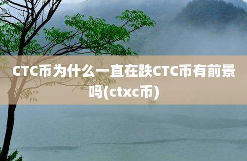 CTC币为什么一直在跌CTC币有前景吗(ctxc币)