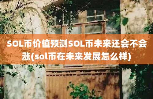 SOL币价值预测SOL币未来还会不会涨(sol币在未来发展怎么样)