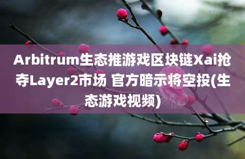 Arbitrum生态推游戏区块链Xai抢夺Layer2市场 官方暗示将空投(生态游戏视频)