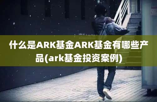 什么是ARK基金ARK基金有哪些产品(ark基金投资案例)