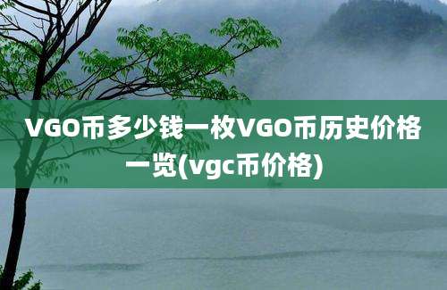 VGO币多少钱一枚VGO币历史价格一览(vgc币价格)