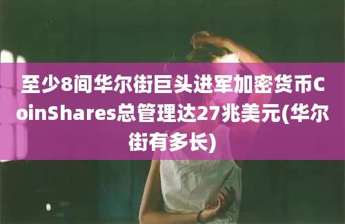 至少8间华尔街巨头进军加密货币CoinShares总管理达27兆美元(华尔街有多长)